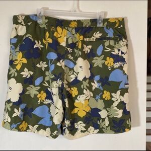 Eddie Bauer Board Shorts Tropical Hawaiian Print Mesh Lined Size XL